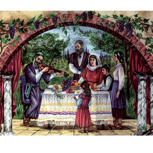 סדר טו בשבט, הדפסה על קלף או הדפסה על קנבס