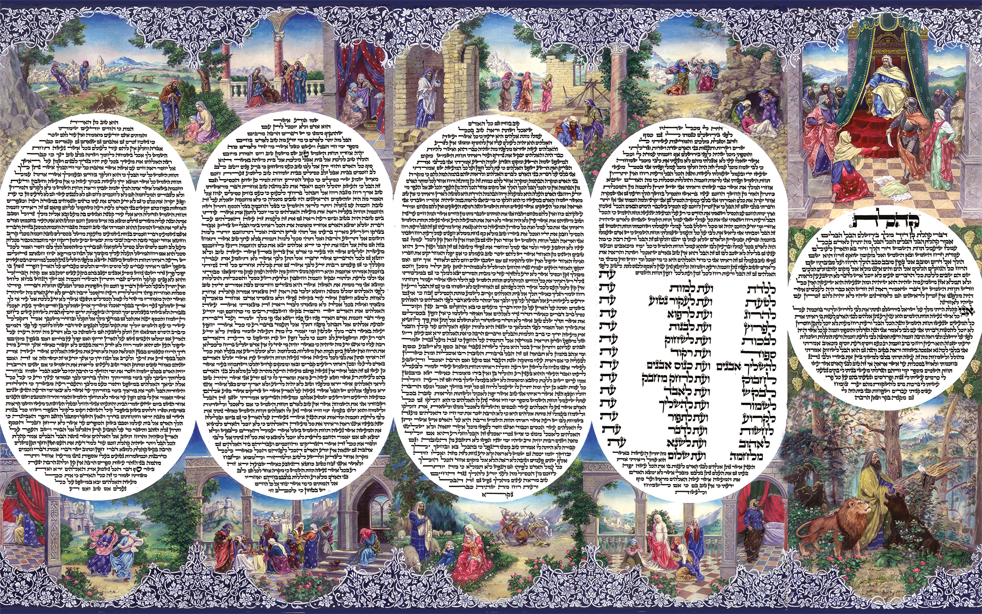 מגילת קהלת מודפסת על קלף או על בד קנבס