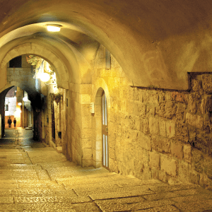 הדרך לכותל המערבי, צילום מודפס על קנבס